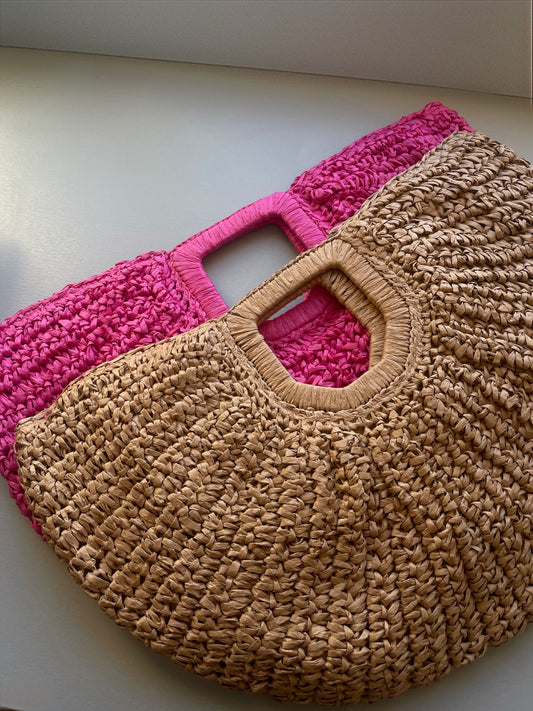 SAC HOBO TRESSÉ EFFET RAPHIA