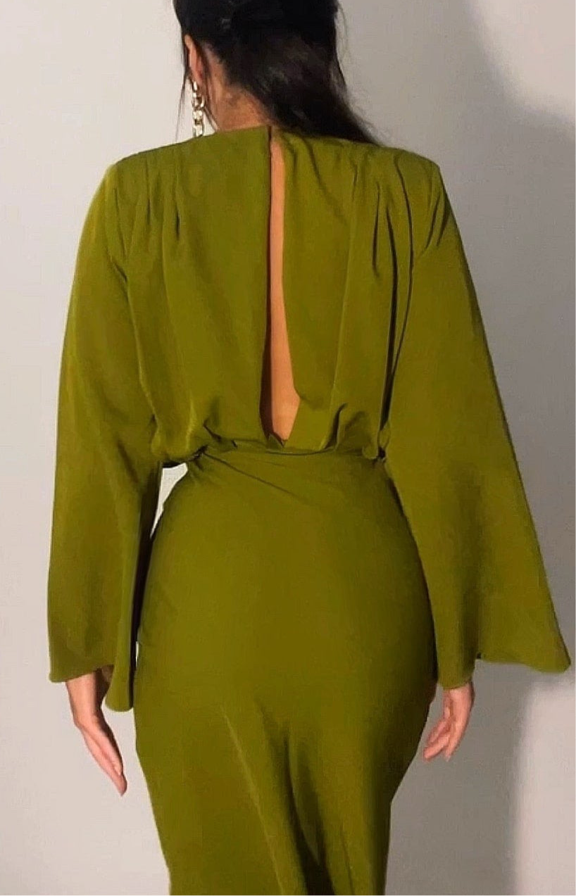 ROBE LONGUE DÉTAILS PLISSÉS