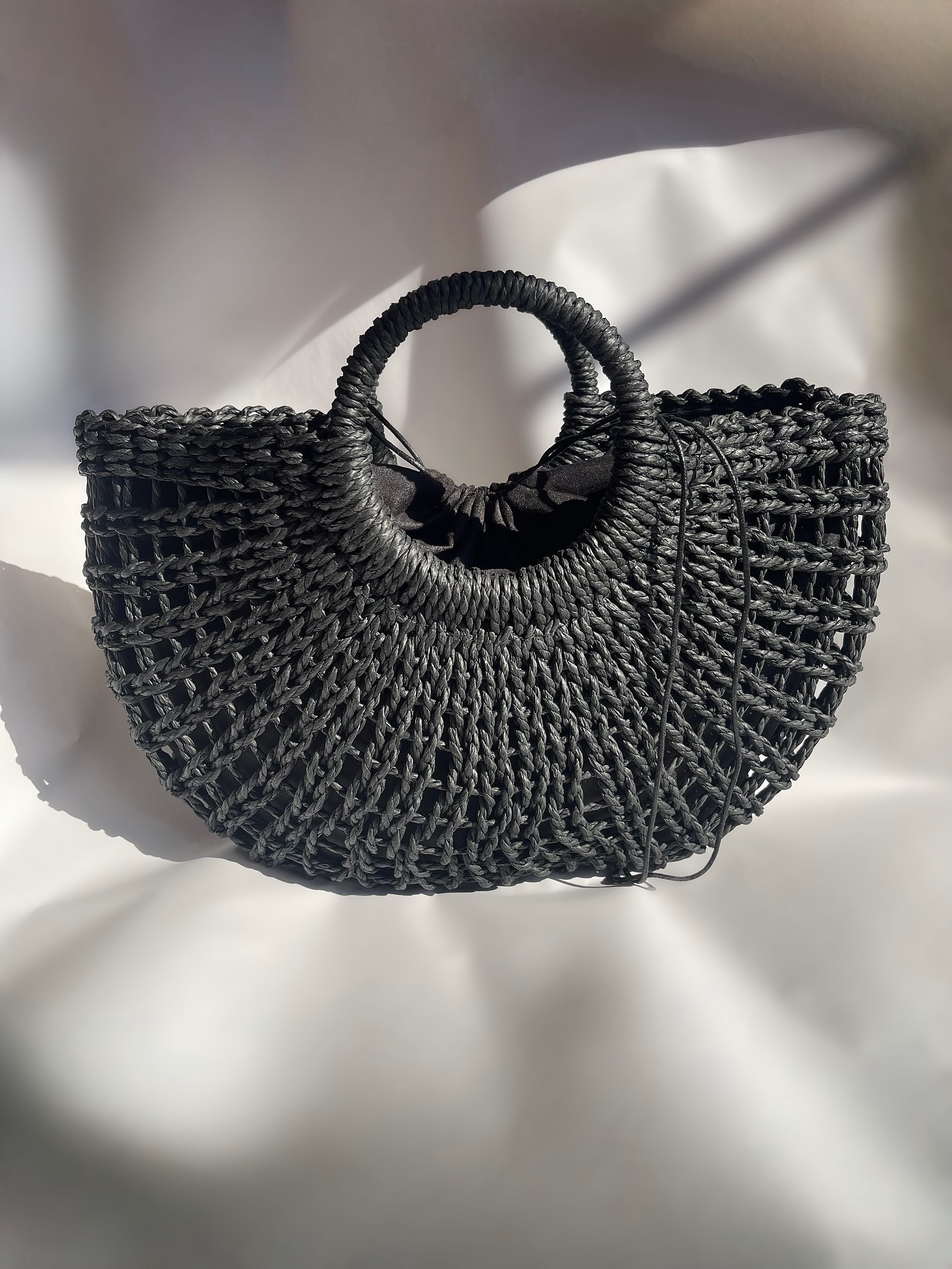 SAC HOBO TRESSÉ NOIR