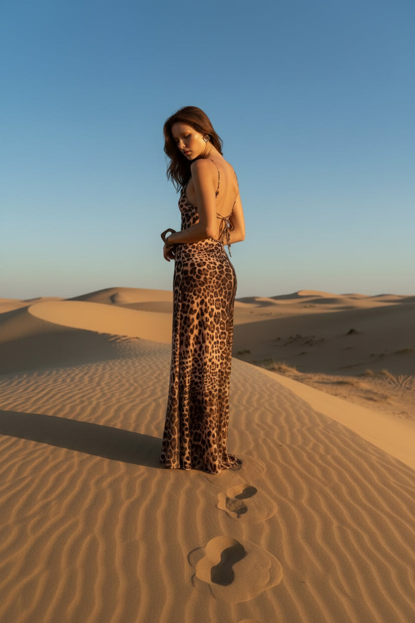 ROBE LONGUE IMPRIMÉ LÉOPARD