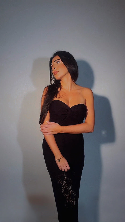 ROBE BUSTIER NOIR
