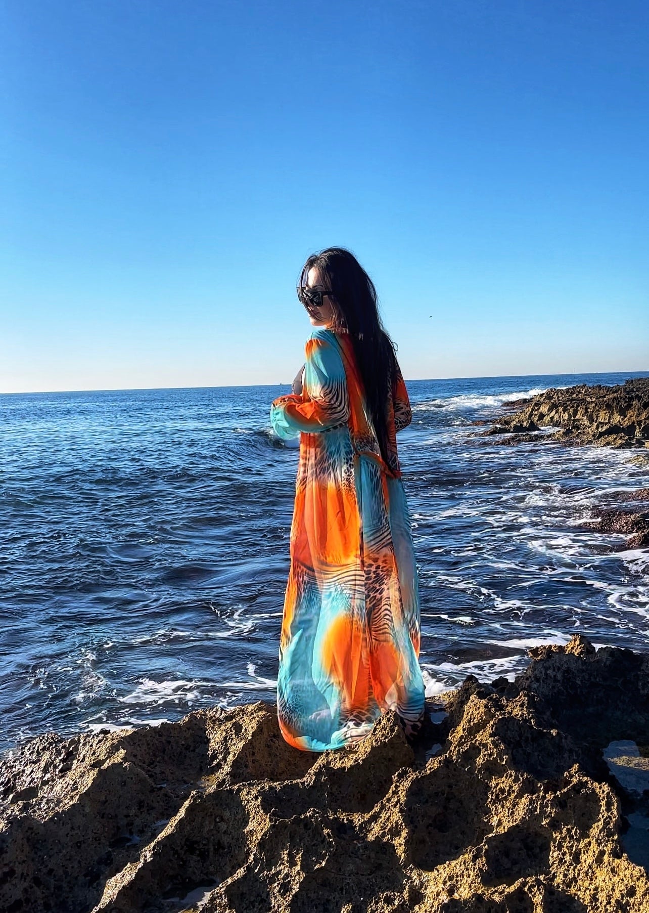 Leopard print kimono