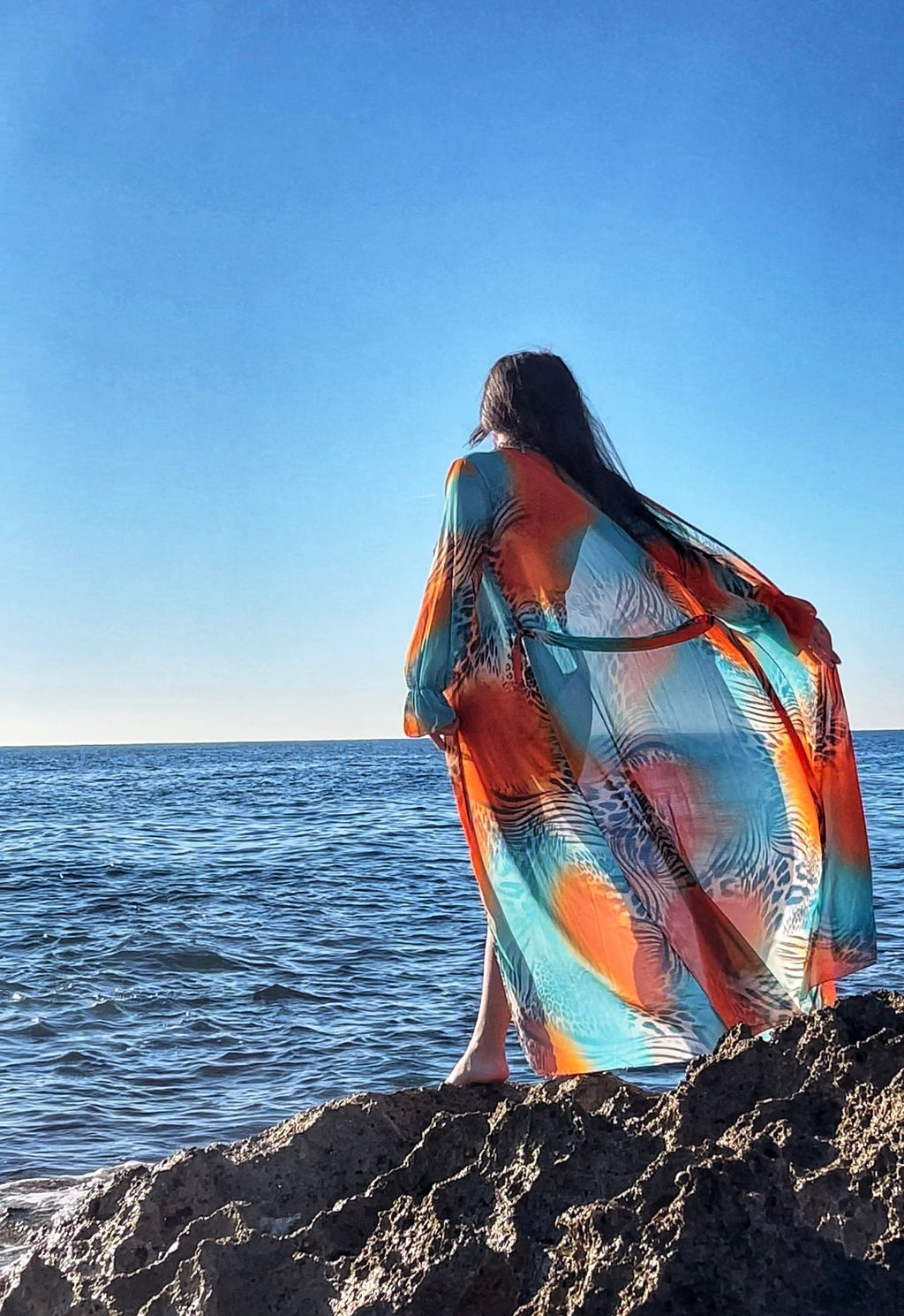 Leopard print kimono