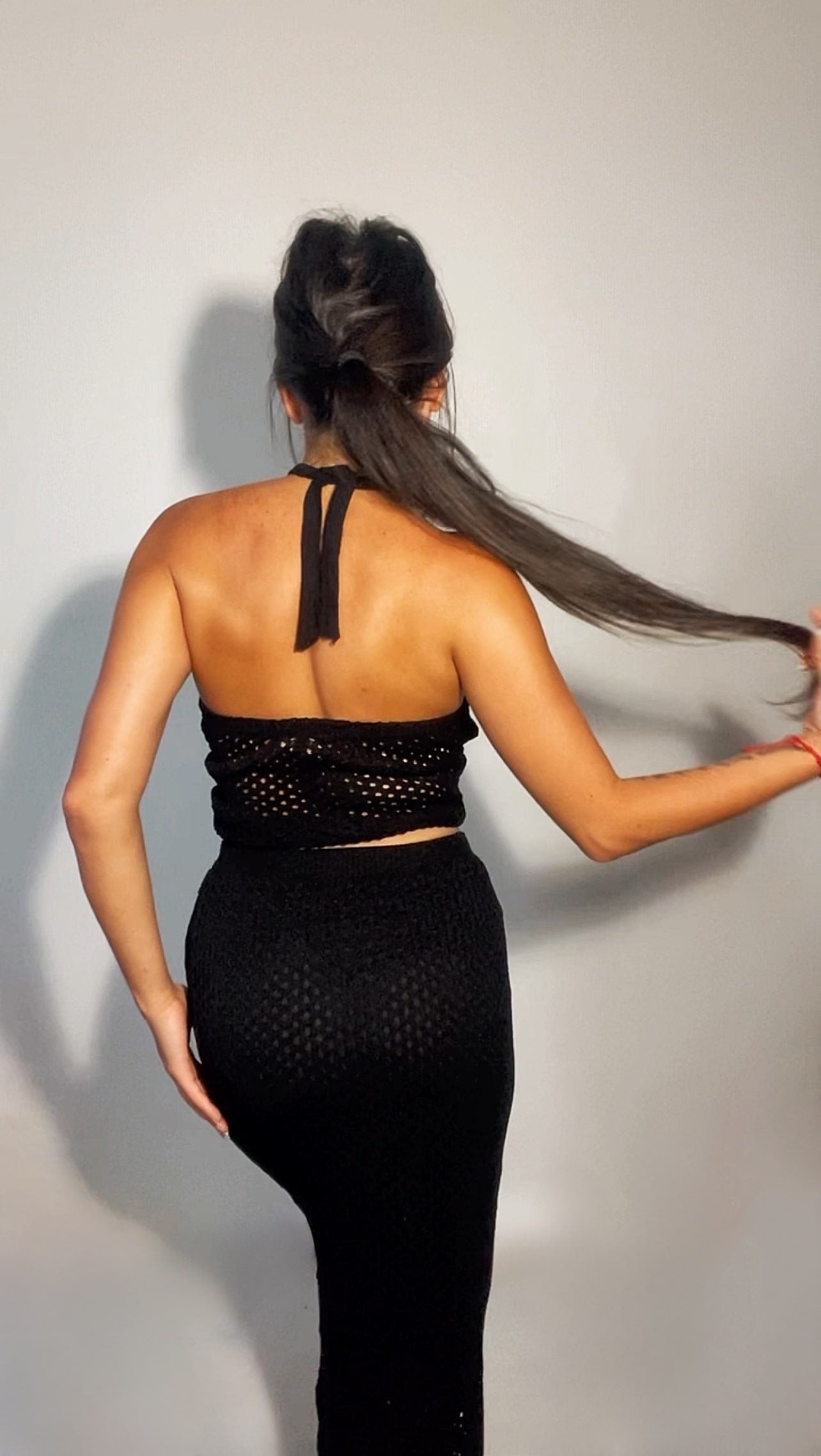 ENSEMBLE JUPE ET TOP À ENCOLURE AMÉRICAINE