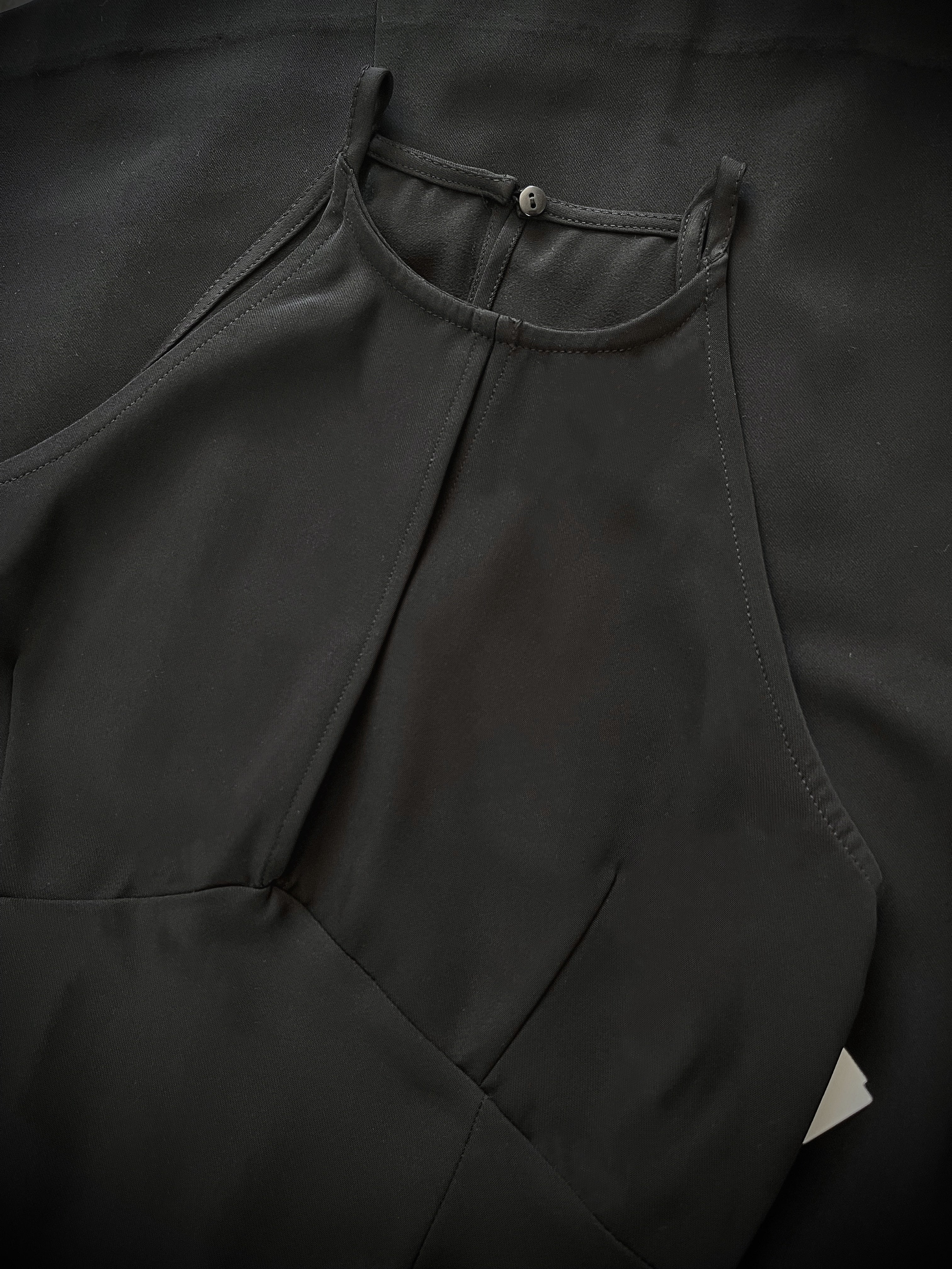 MIDI-LONG DRESS WITH NECKLINE BLACK