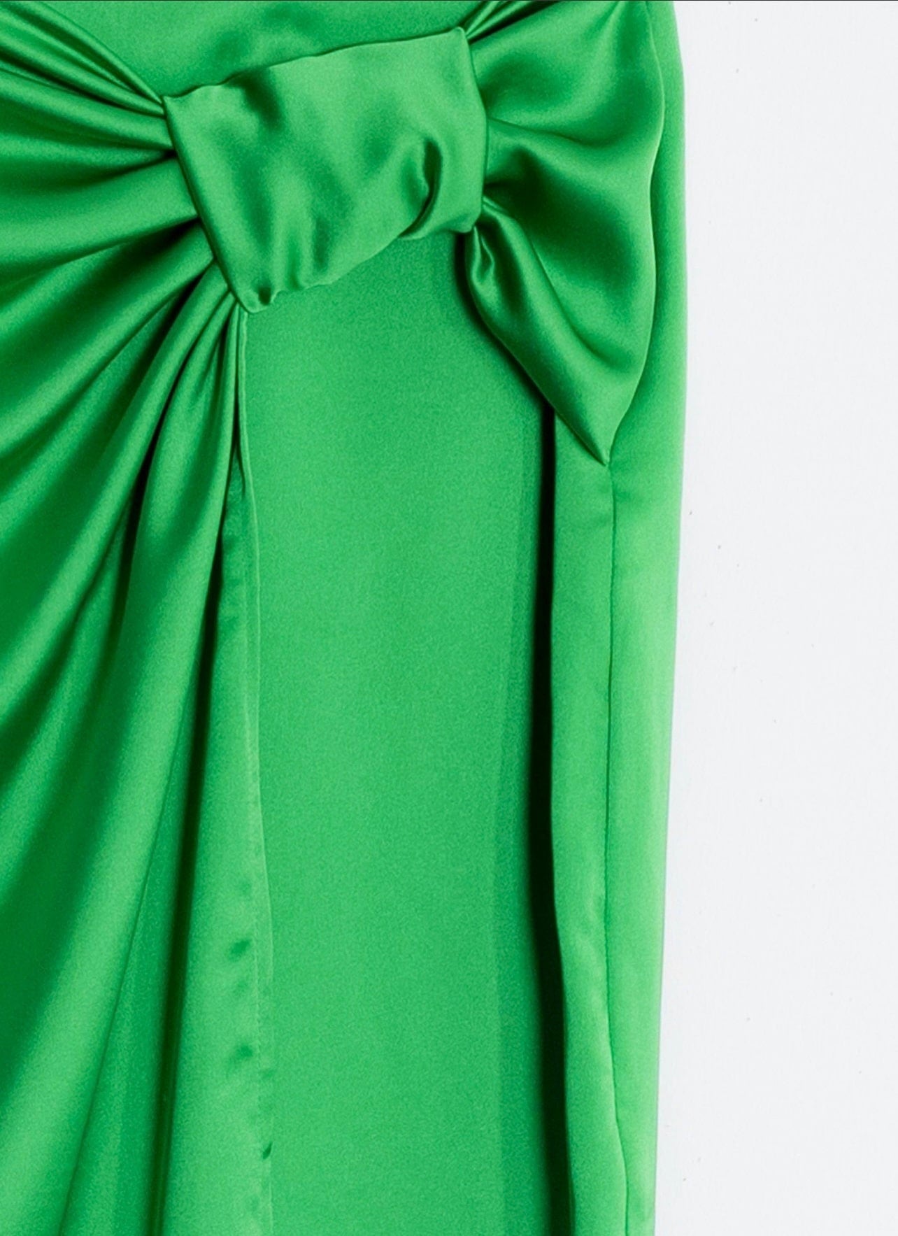 jupe satin vert femme branchée