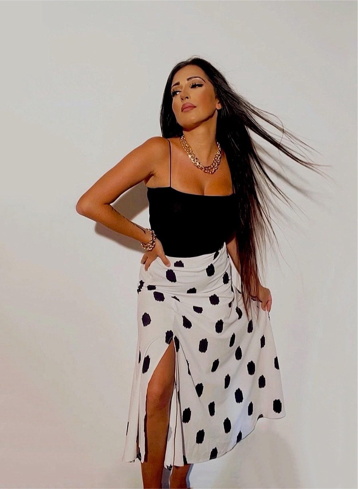 Jupes-mi-longue-imprimée-femmebranchee