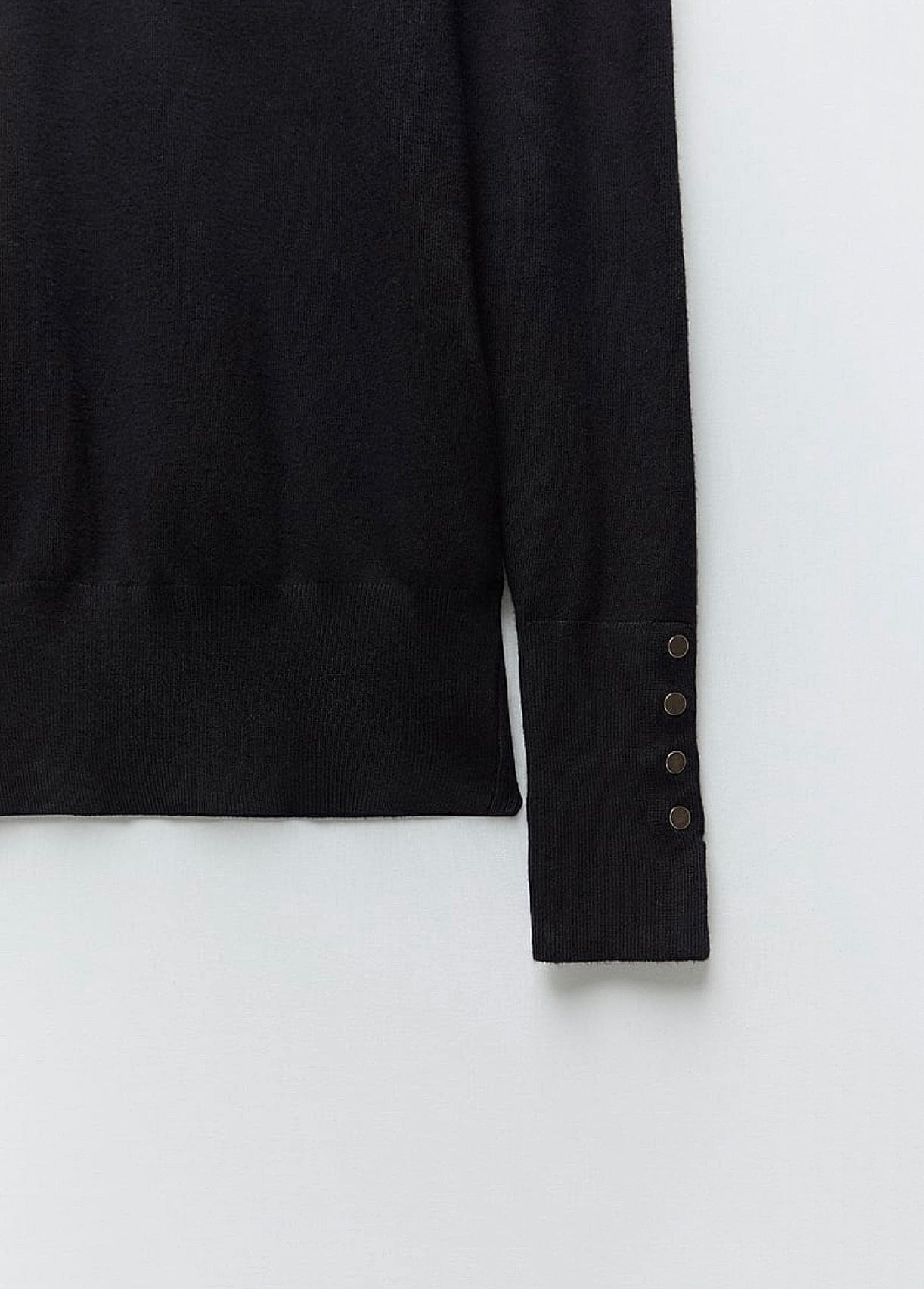 Zara pearl best sale cuff sweater