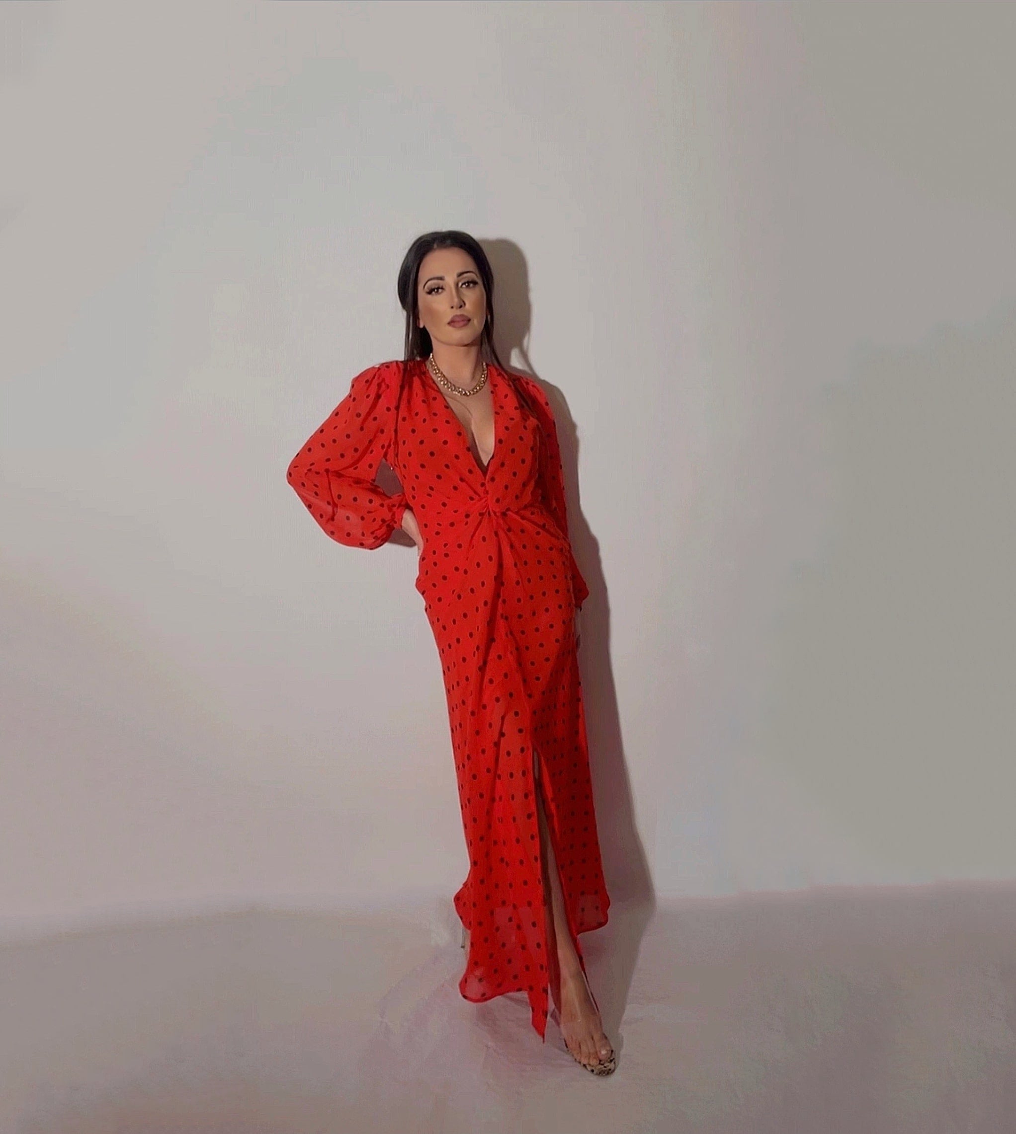 robe à pois femmebranchee