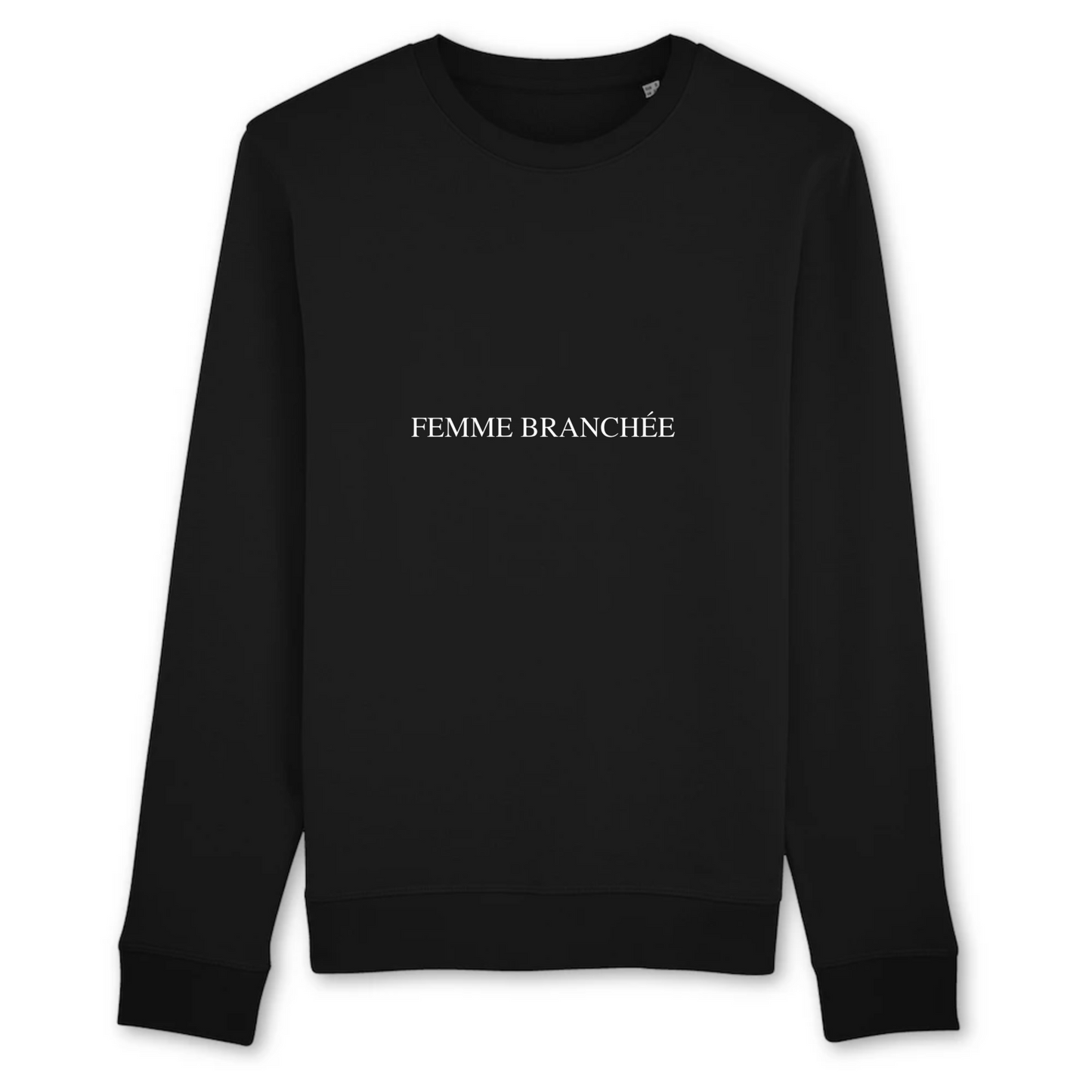 FEMME BRANCHÉE Sweat col rond noir