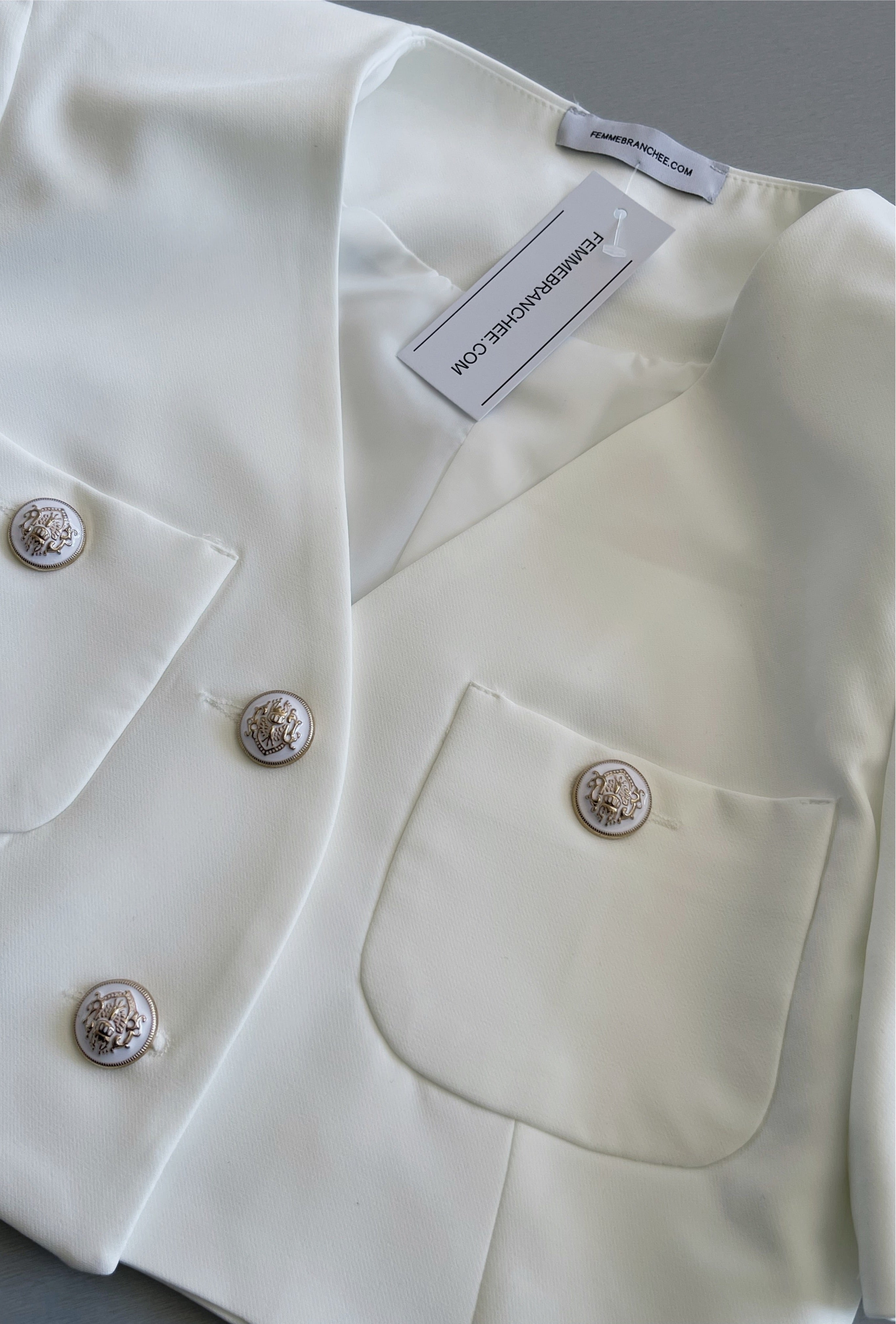 BLAZER À MANCHES COURTES FEMMEBRANCHEE