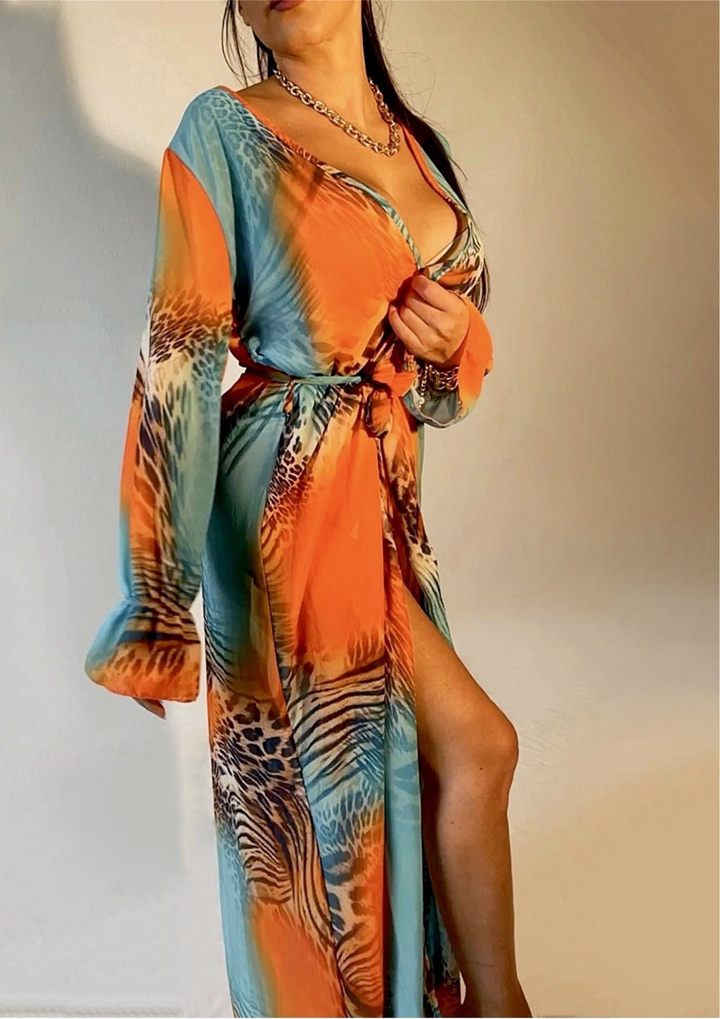 kimono-plage-imprimé-léopard-femmebranchee